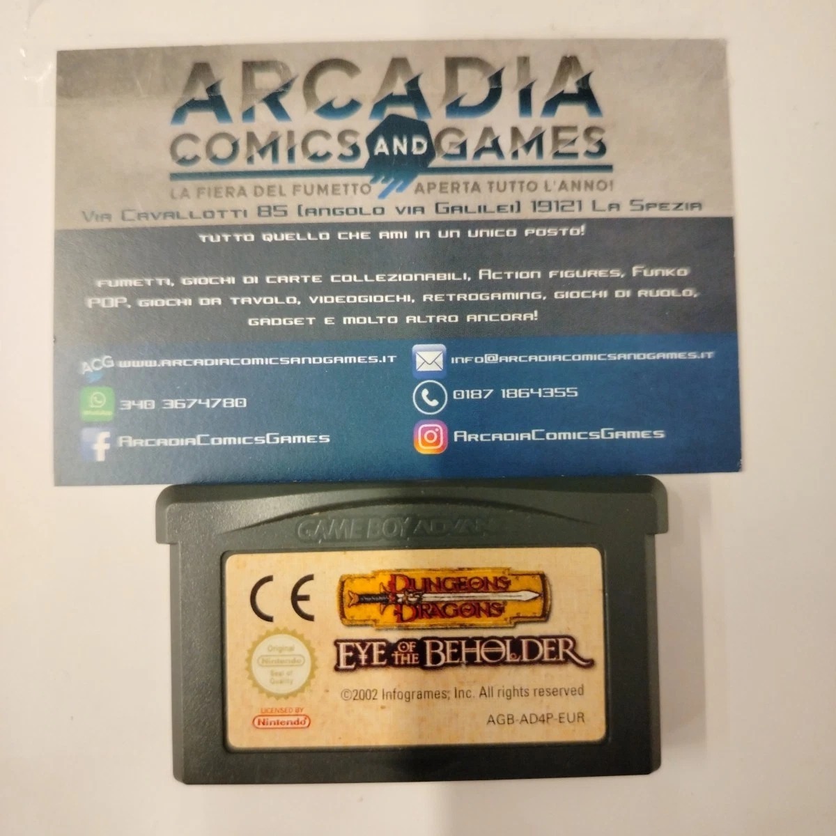 Dungeons &amp; Dragon's Eye Of The Beholder GBA Game Boy Advance Solo Cartuccia
